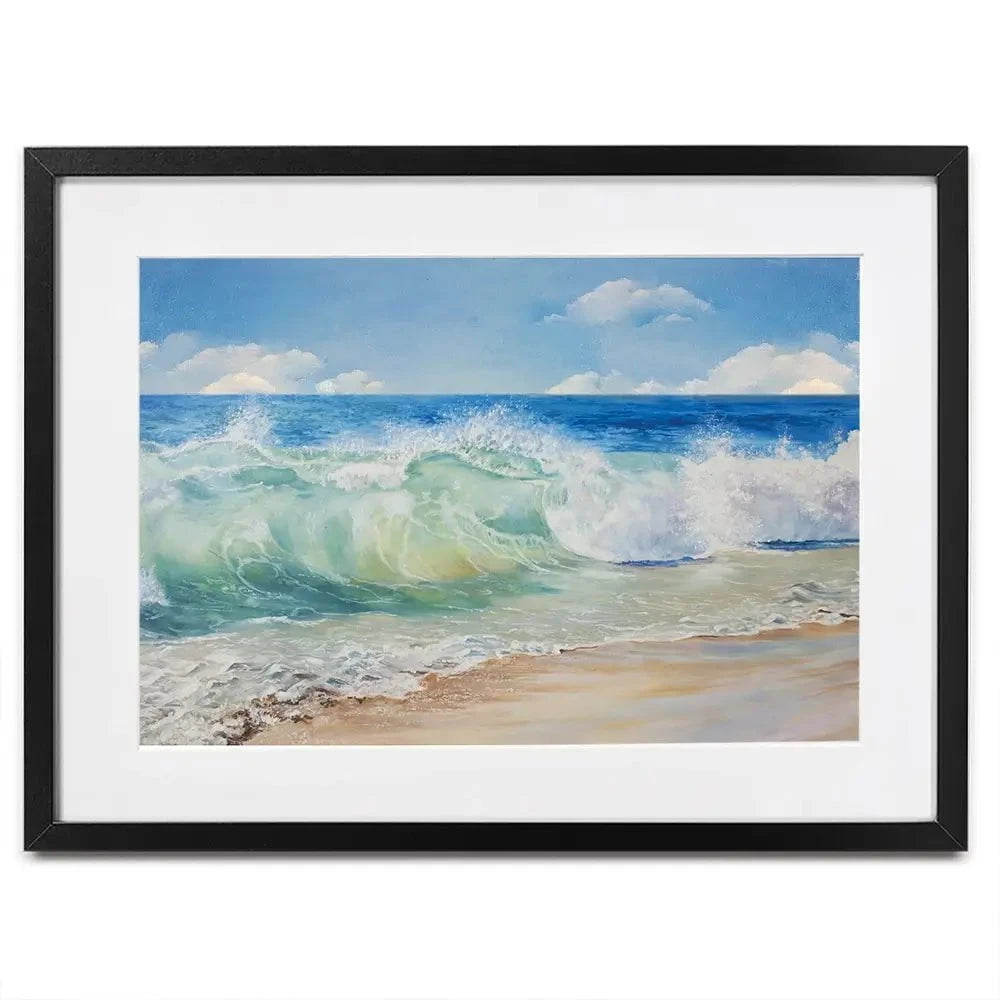 Crashing Waves Framed Art Print Crashing Waves Framed Art Print wall art product Eizza / Shutterstock
