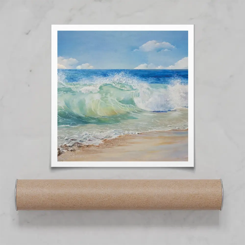 Crashing Waves Square Art Print Crashing Waves Square Art Print wall art product Eizza / Shutterstock