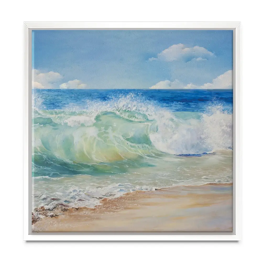 Crashing Waves Square Canvas Print Crashing Waves Square Canvas Print wall art product Eizza / Shutterstock