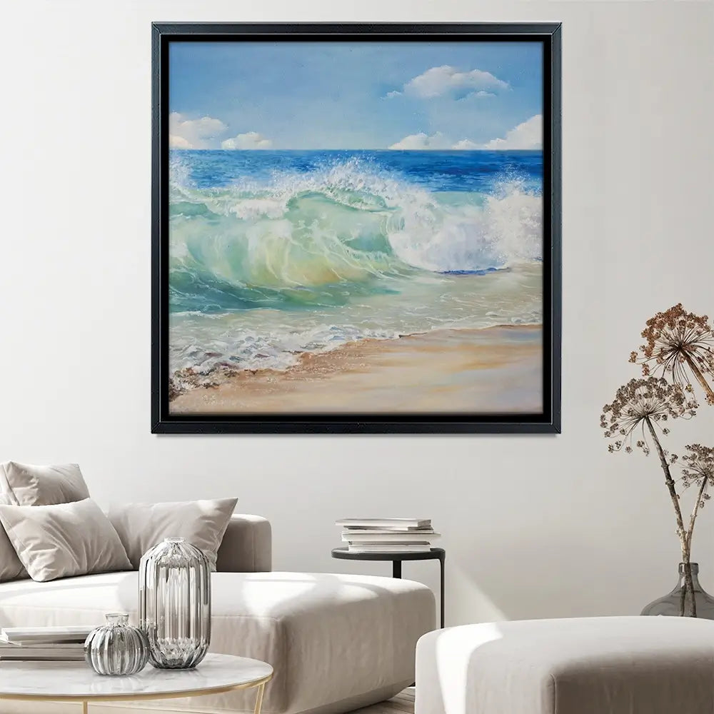 Crashing Waves Square Canvas Print Crashing Waves Square Canvas Print wall art product Eizza / Shutterstock