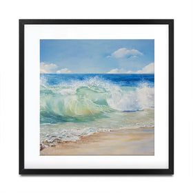 Crashing Waves Square Framed Art Print Crashing Waves Square Framed Art Print wall art product Eizza / Shutterstock