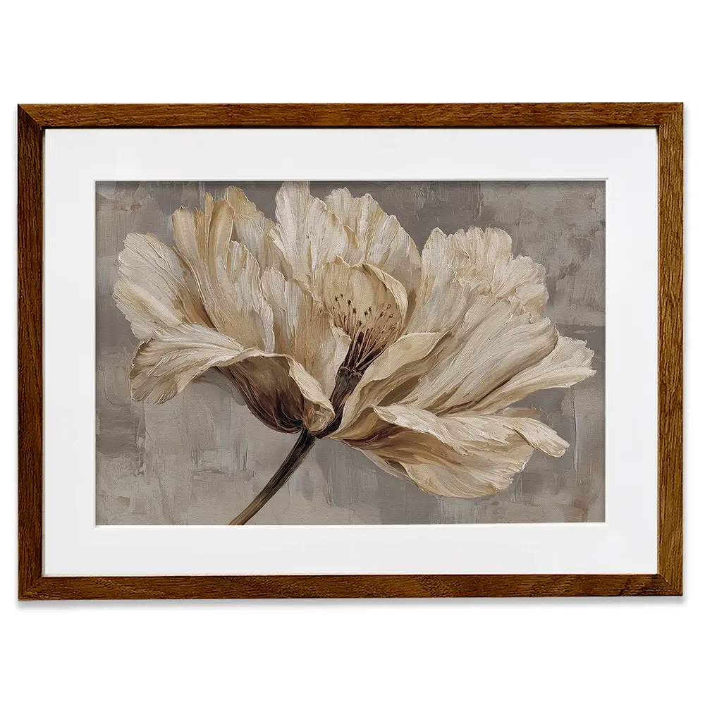 Cream Peony Framed Art Print Cream Peony Framed Art Print wall art product Svetlana Aleynikova