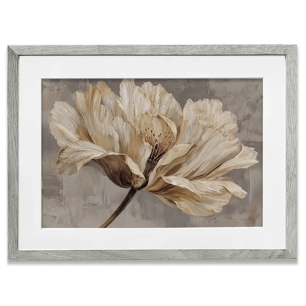 Cream Peony Framed Art Print Cream Peony Framed Art Print wall art product Svetlana Aleynikova