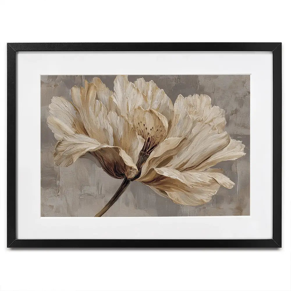 Cream Peony Framed Art Print Cream Peony Framed Art Print wall art product Svetlana Aleynikova