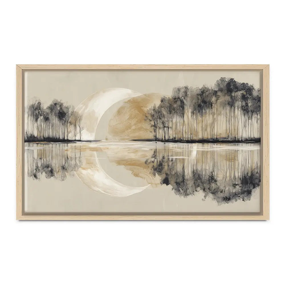 Crescent Moon Mirror Canvas Print Crescent Moon Mirror Canvas Print wall art product Chromatic Storm Studio