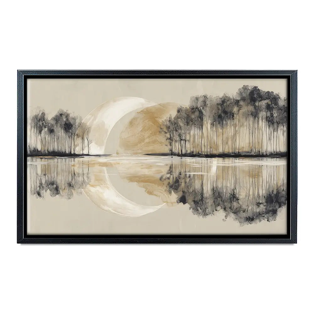Crescent Moon Mirror Canvas Print Crescent Moon Mirror Canvas Print wall art product Chromatic Storm Studio