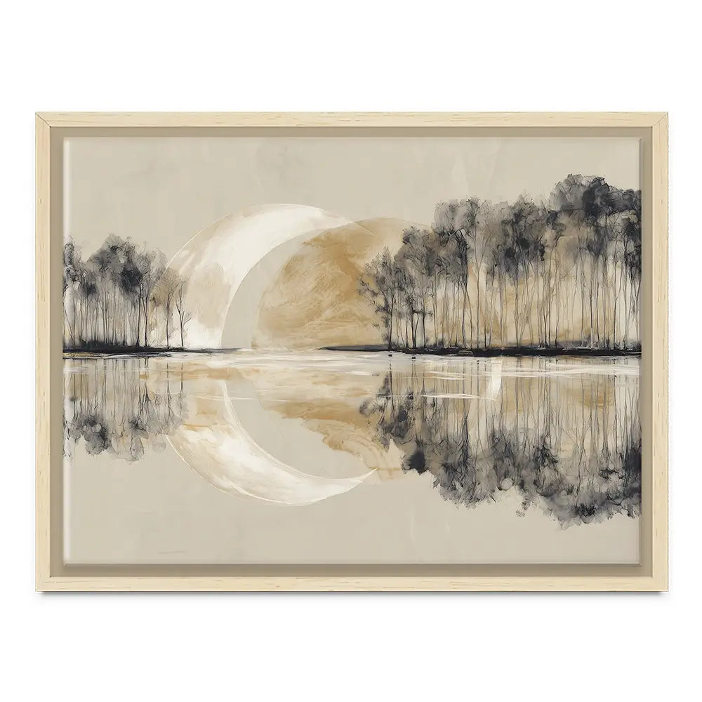 Crescent Moon Mirror Canvas Print Crescent Moon Mirror Canvas Print wall art product Chromatic Storm Studio