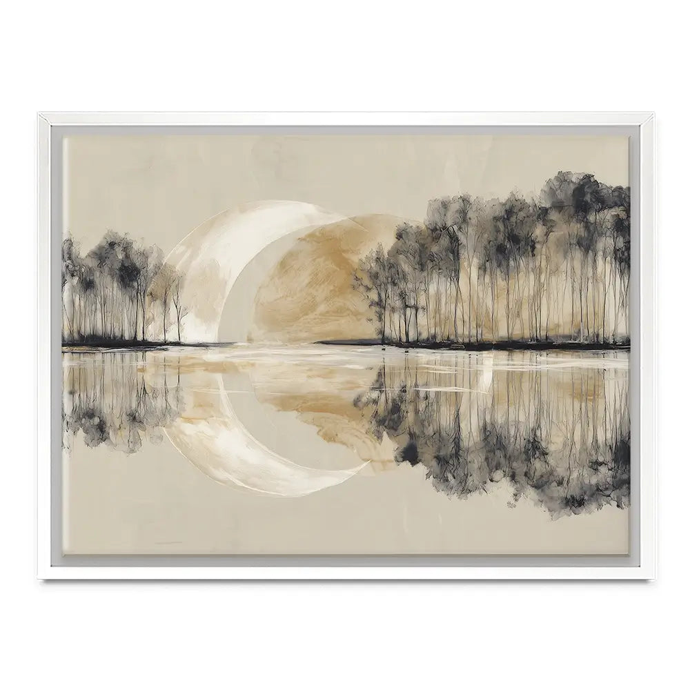 Crescent Moon Mirror Canvas Print Crescent Moon Mirror Canvas Print wall art product Chromatic Storm Studio