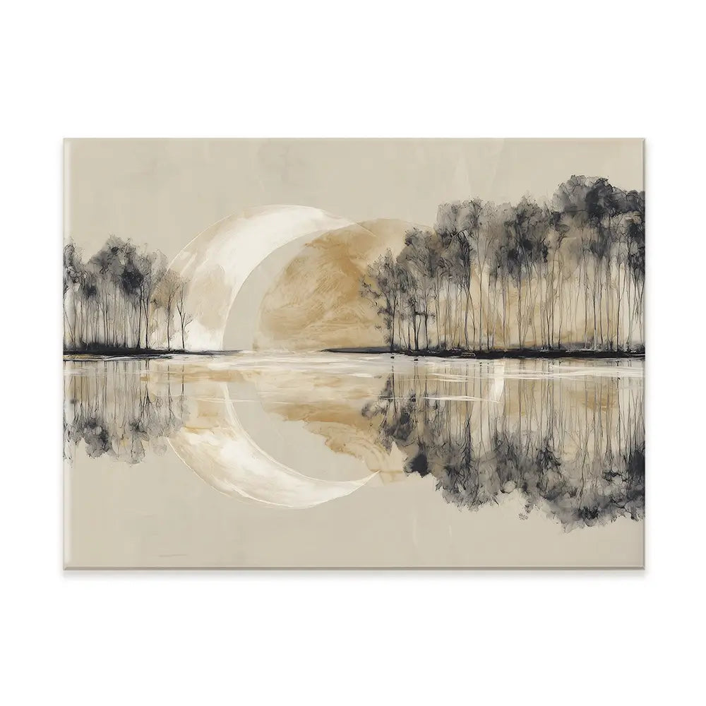 Crescent Moon Mirror Canvas Print Crescent Moon Mirror Canvas Print wall art product Chromatic Storm Studio