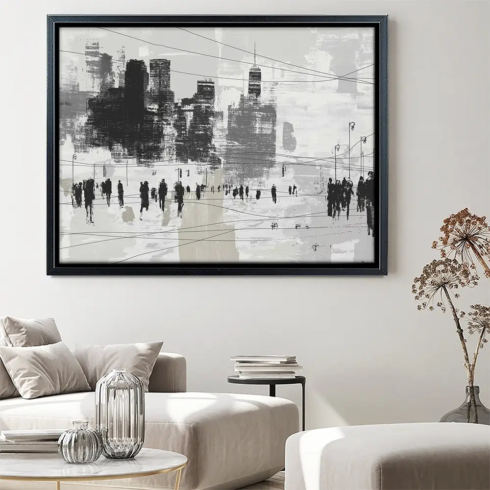 Crosswalk Silence Canvas Print Crosswalk Silence Canvas Print wall art product Chromatic Storm Studio