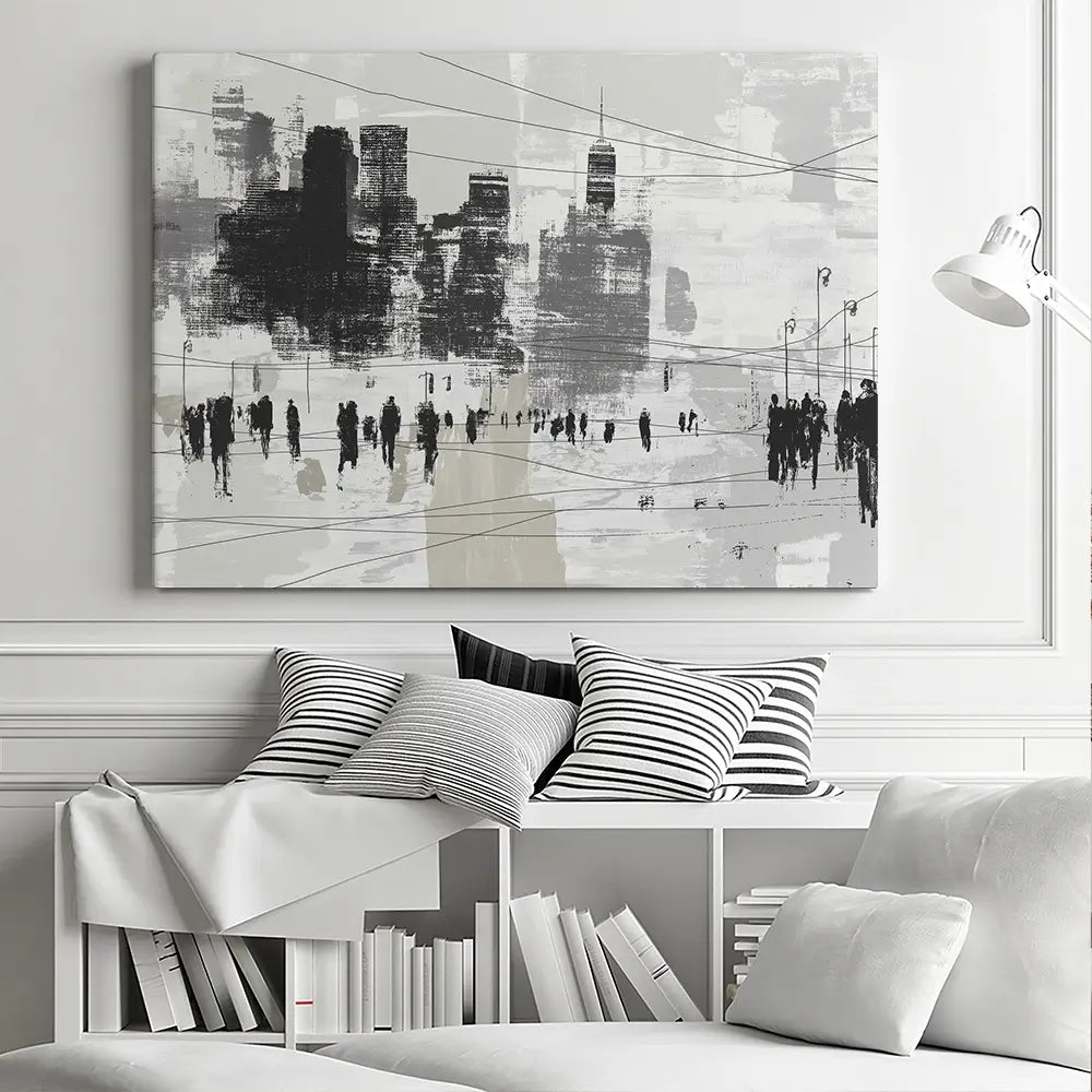 Crosswalk Silence Canvas Print Crosswalk Silence Canvas Print wall art product Chromatic Storm Studio