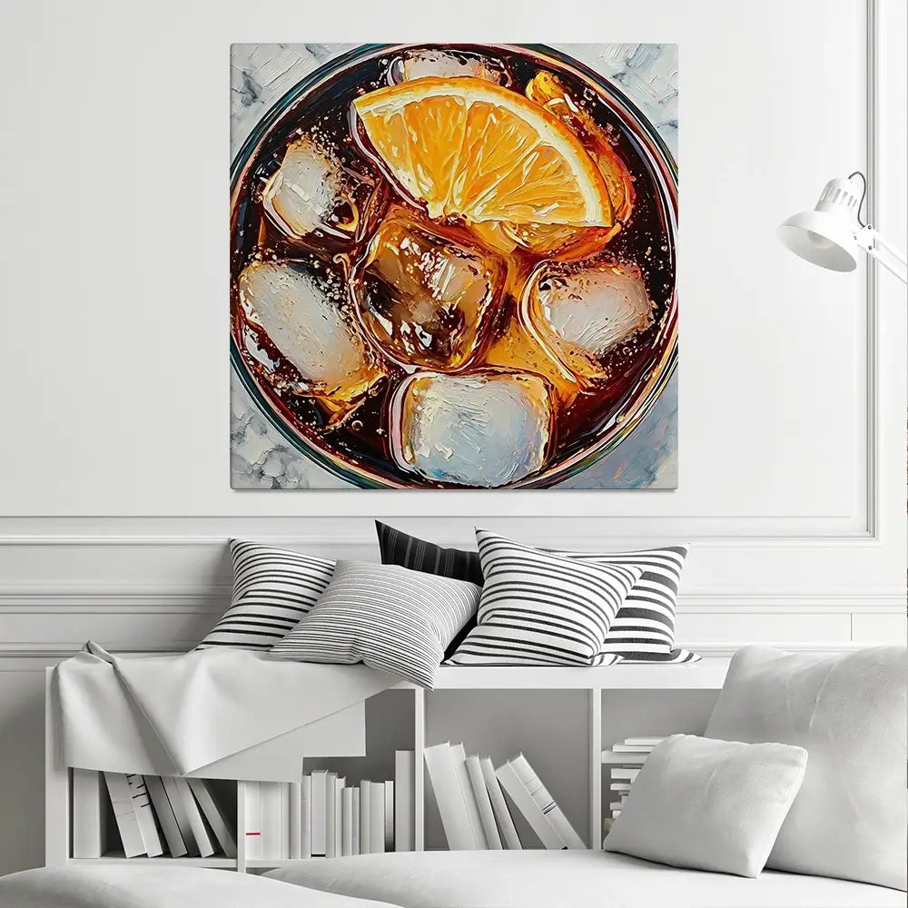 Cuba Libre Cocktail Square Canvas Print Cuba Libre Cocktail Square Canvas Print wall art product David Alexander Elder