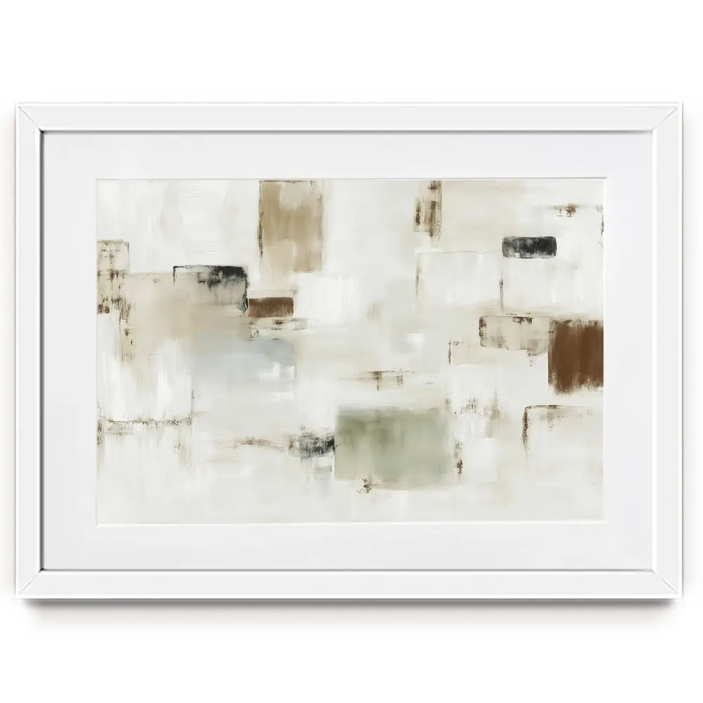 Cubist Block Abstract Framed Art Print Cubist Block Abstract Framed Art Print wall art product Chromatic Storm Studio