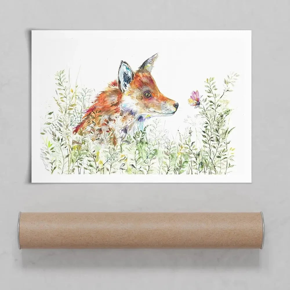 Curious Fox Art Print Curious Fox Art Print wall art product Nicola Jane Rowles