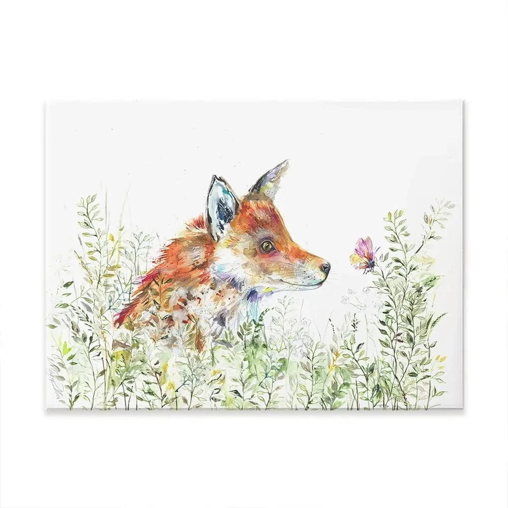 Curious Fox Canvas Print Curious Fox Canvas Print wall art product Nicola Jane Rowles