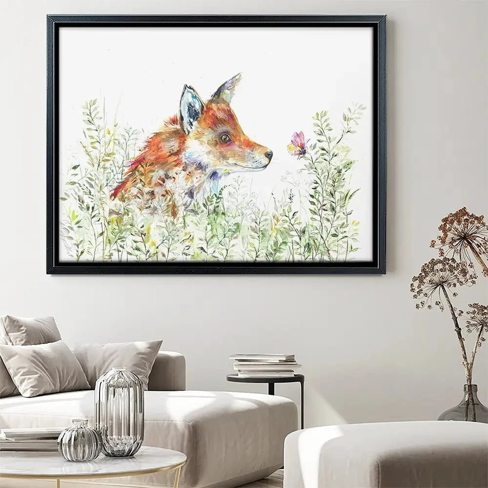 Curious Fox Canvas Print Curious Fox Canvas Print wall art product Nicola Jane Rowles
