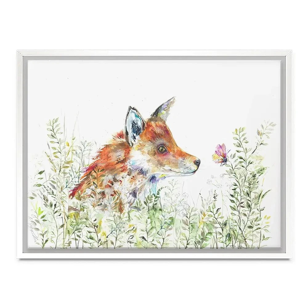 Curious Fox Canvas Print Curious Fox Canvas Print wall art product Nicola Jane Rowles