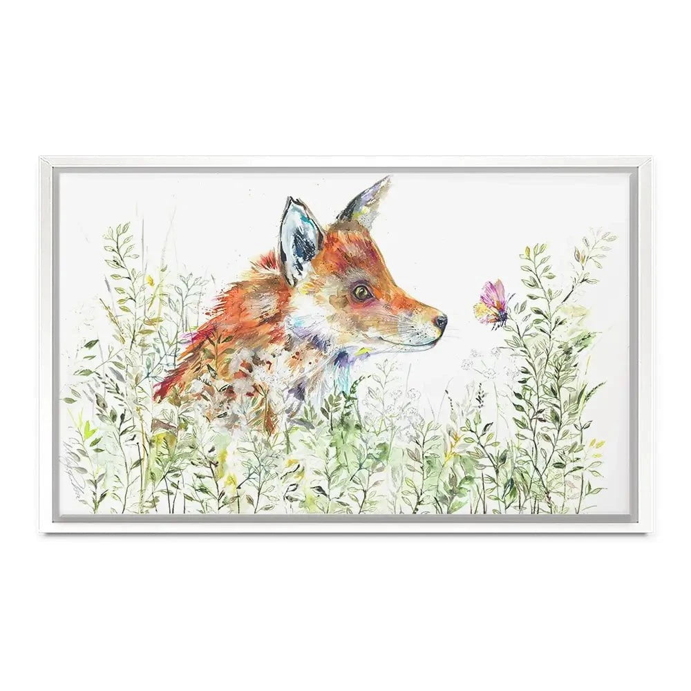 Curious Fox Canvas Print Curious Fox Canvas Print wall art product Nicola Jane Rowles