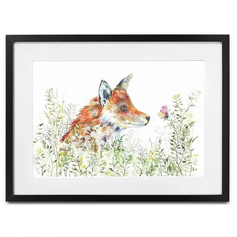 Curious Fox Framed Art Print Curious Fox Framed Art Print wall art product Nicola Jane Rowles