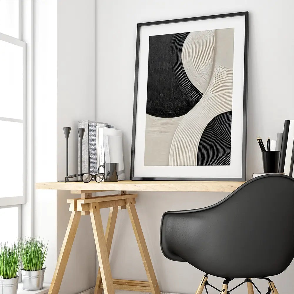 Curved Swirls Framed Art Print Curved Swirls Framed Art Print wall art product LSR Design Studio - Independent