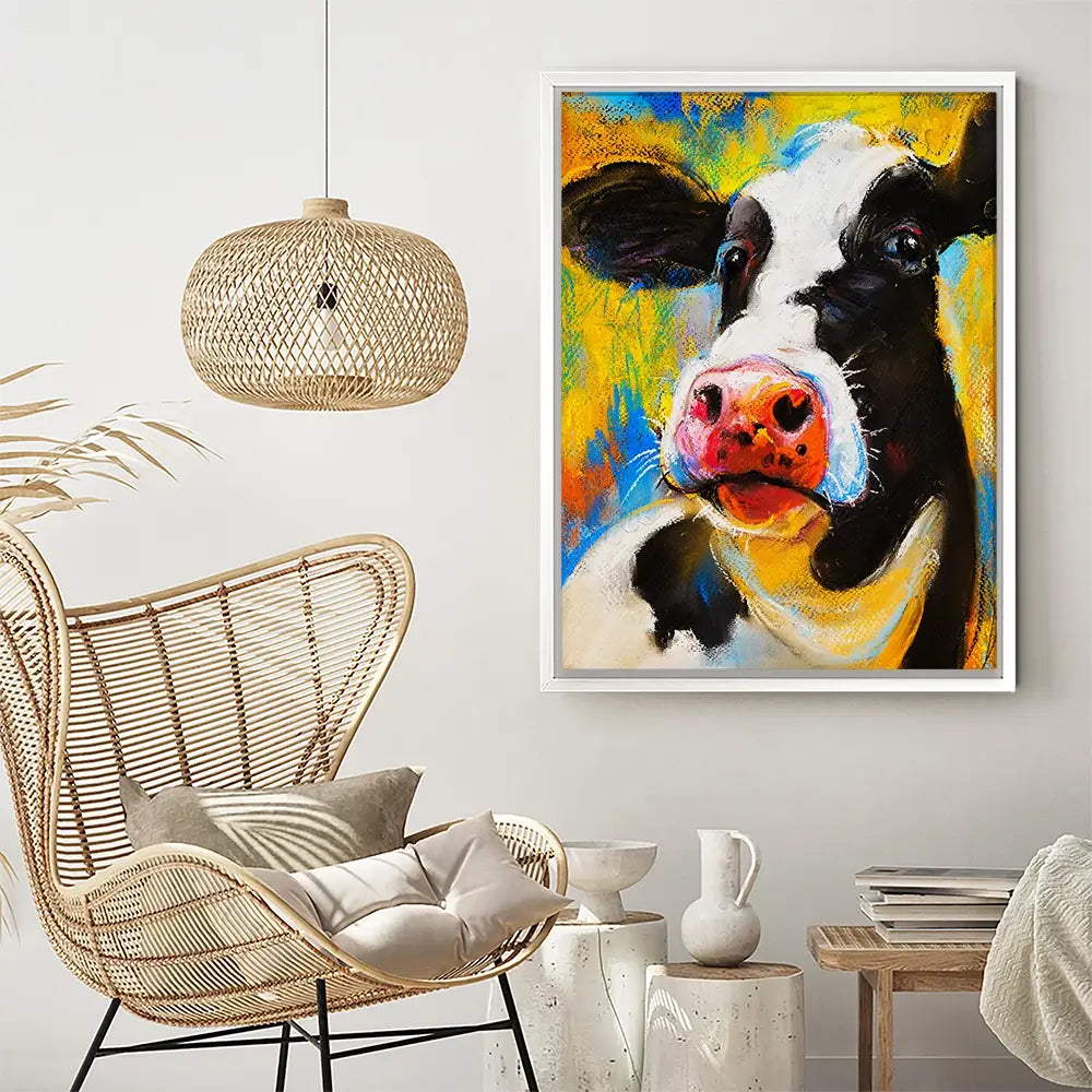 Cute Cow Portrait Canvas Print Cute Cow Portrait Canvas Print wall art product Ivailo Nikolov / Shutterstock