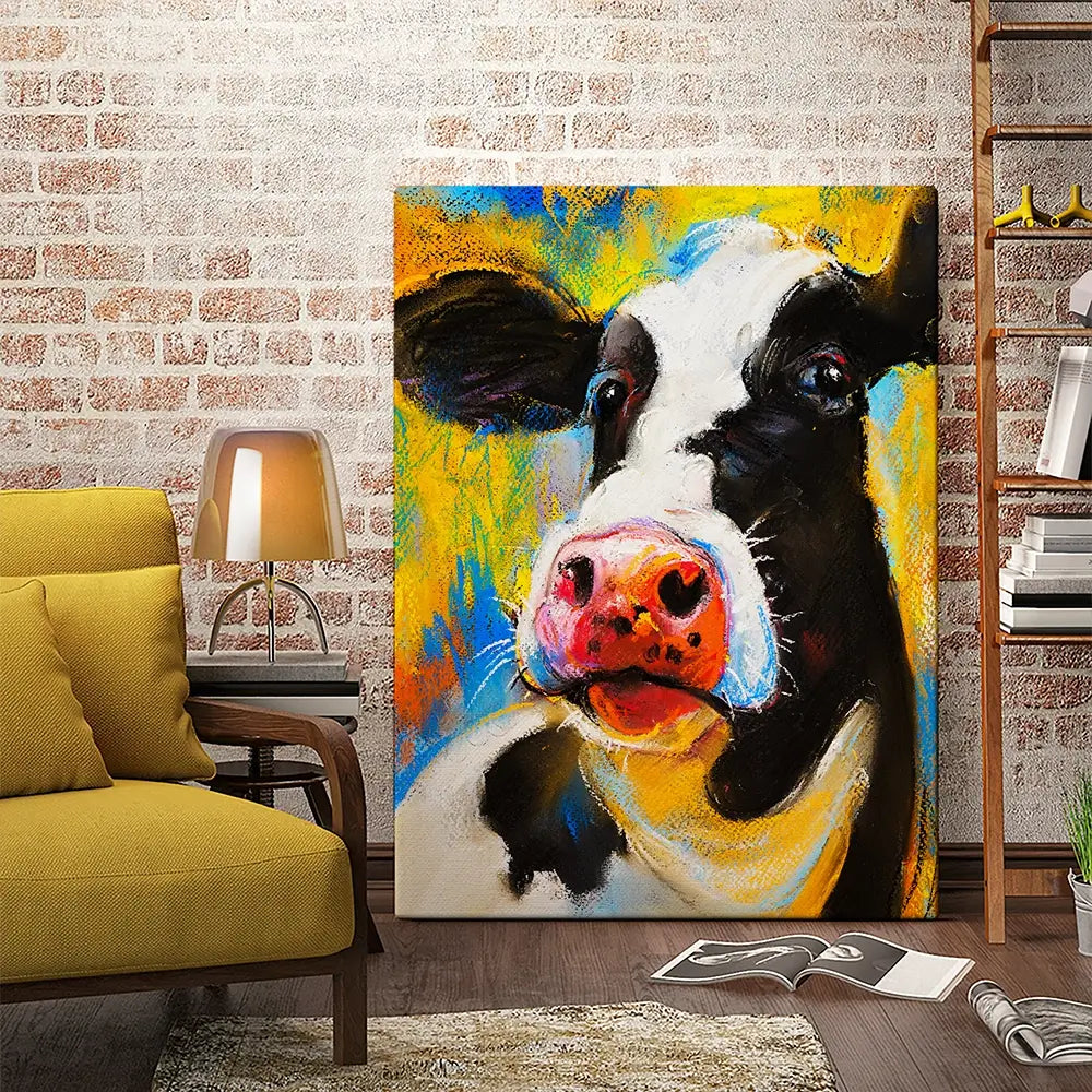Cute Cow Portrait Canvas Print Cute Cow Portrait Canvas Print wall art product Ivailo Nikolov / Shutterstock