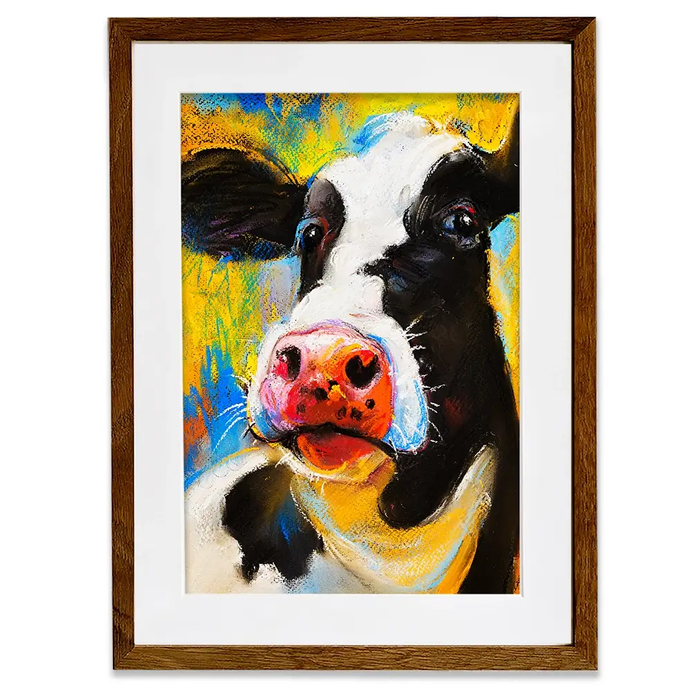 Cute Cow Portrait Framed Art Print Cute Cow Portrait Framed Art Print wall art product Ivailo Nikolov / Shutterstock