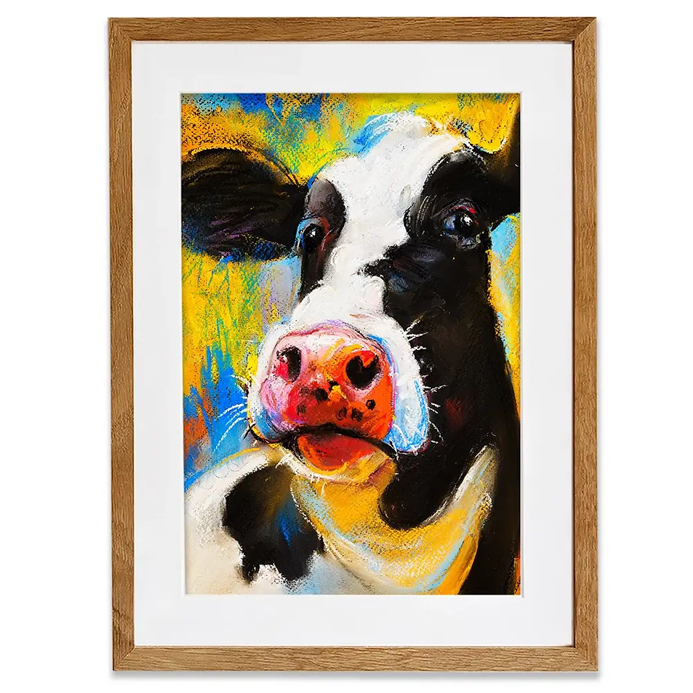 Cute Cow Portrait Framed Art Print Cute Cow Portrait Framed Art Print wall art product Ivailo Nikolov / Shutterstock