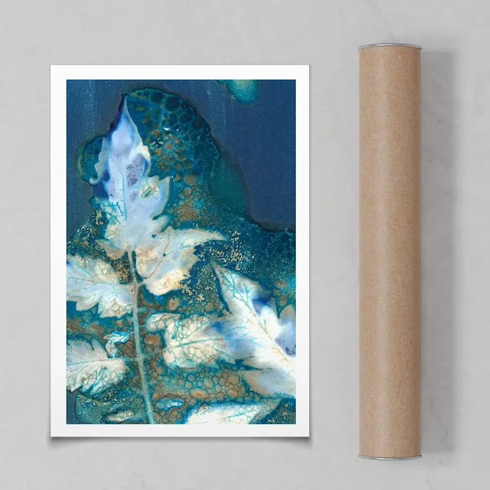 Cyanotype Leaves Art Print Cyanotype Leaves Art Print wall art product Regina Moore
