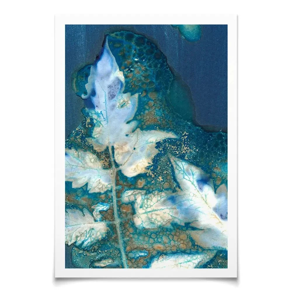 Cyanotype Leaves Art Print Cyanotype Leaves Art Print wall art product Regina Moore
