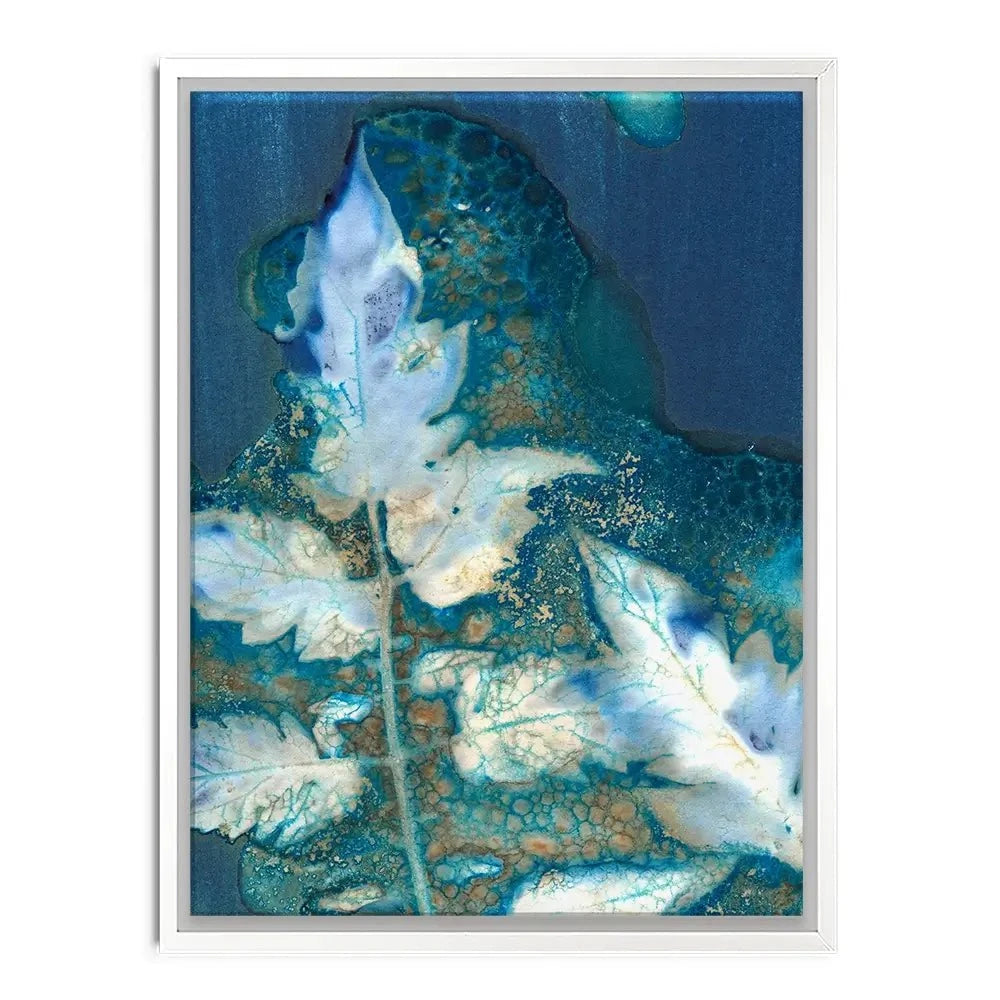 Cyanotype Leaves Canvas Print Cyanotype Leaves Canvas Print wall art product Regina Moore