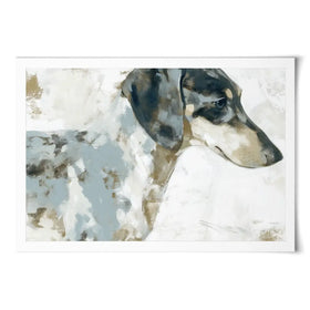 Dachshund In Painterly Profile Art Print Dachshund In Painterly Profile Art Print wall art product Chromatic Storm Studio