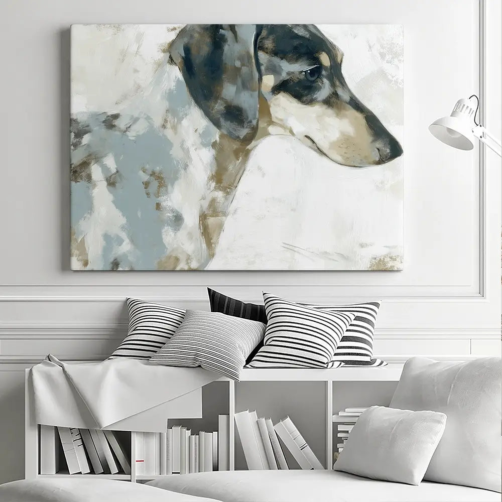 Dachshund In Painterly Profile Canvas Print Dachshund In Painterly Profile Canvas Print wall art product Chromatic Storm Studio