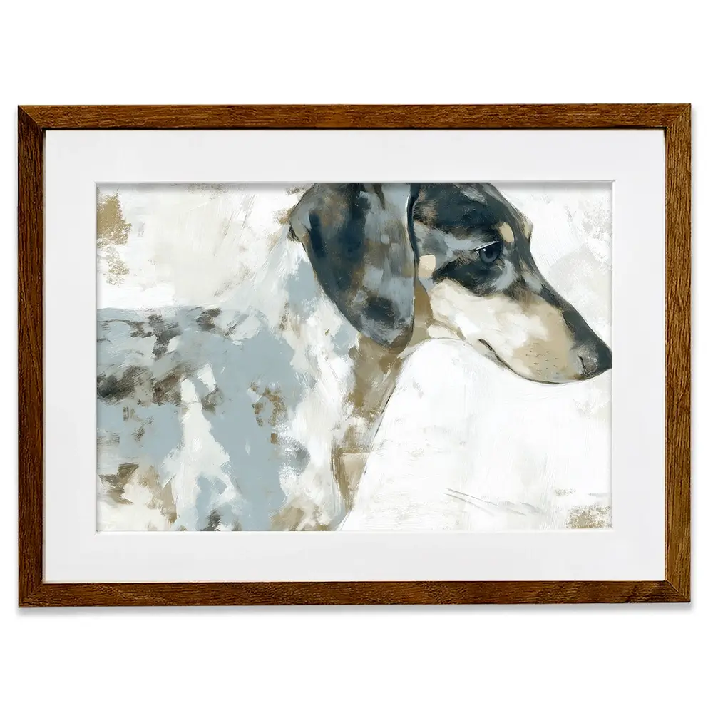 Dachshund In Painterly Profile Framed Art Print Dachshund In Painterly Profile Framed Art Print wall art product Chromatic Storm Studio