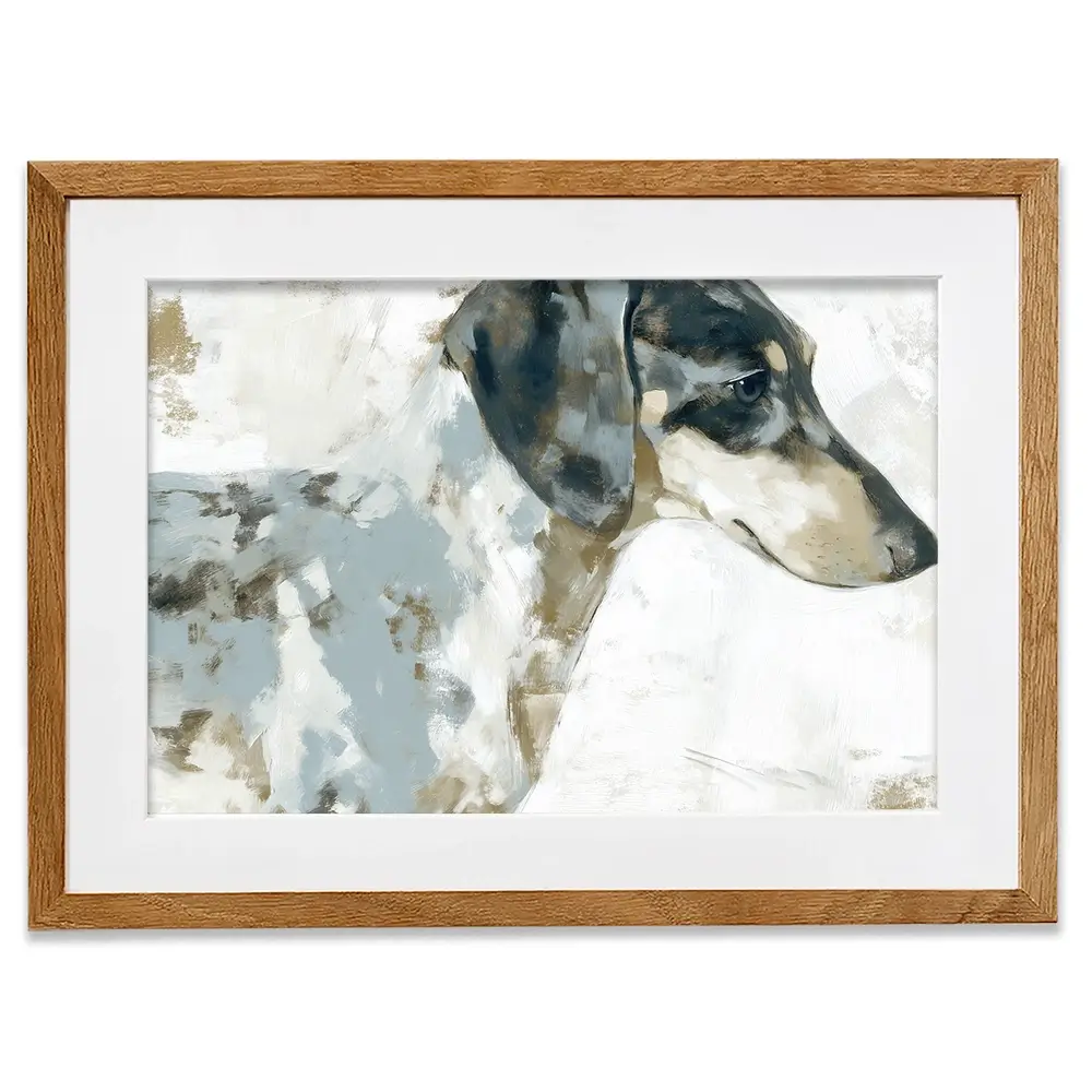 Dachshund In Painterly Profile Framed Art Print Dachshund In Painterly Profile Framed Art Print wall art product Chromatic Storm Studio