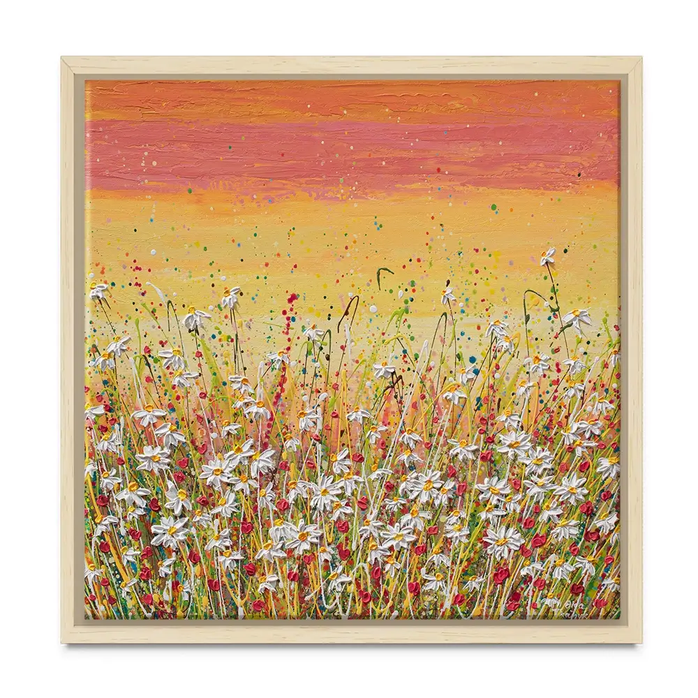 Daisies At Sunset Canvas Print Daisies At Sunset Canvas Print wall art product Olga Tkachyk