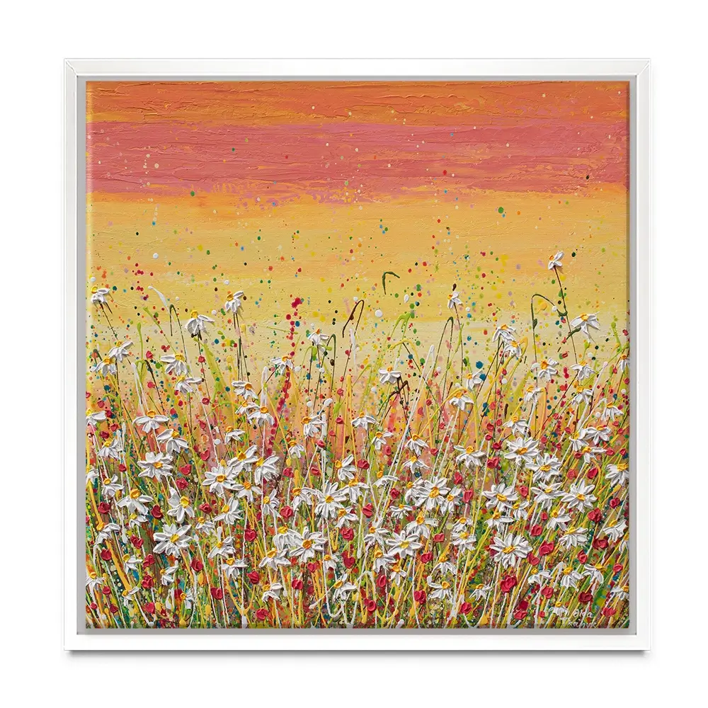 Daisies At Sunset Canvas Print Daisies At Sunset Canvas Print wall art product Olga Tkachyk