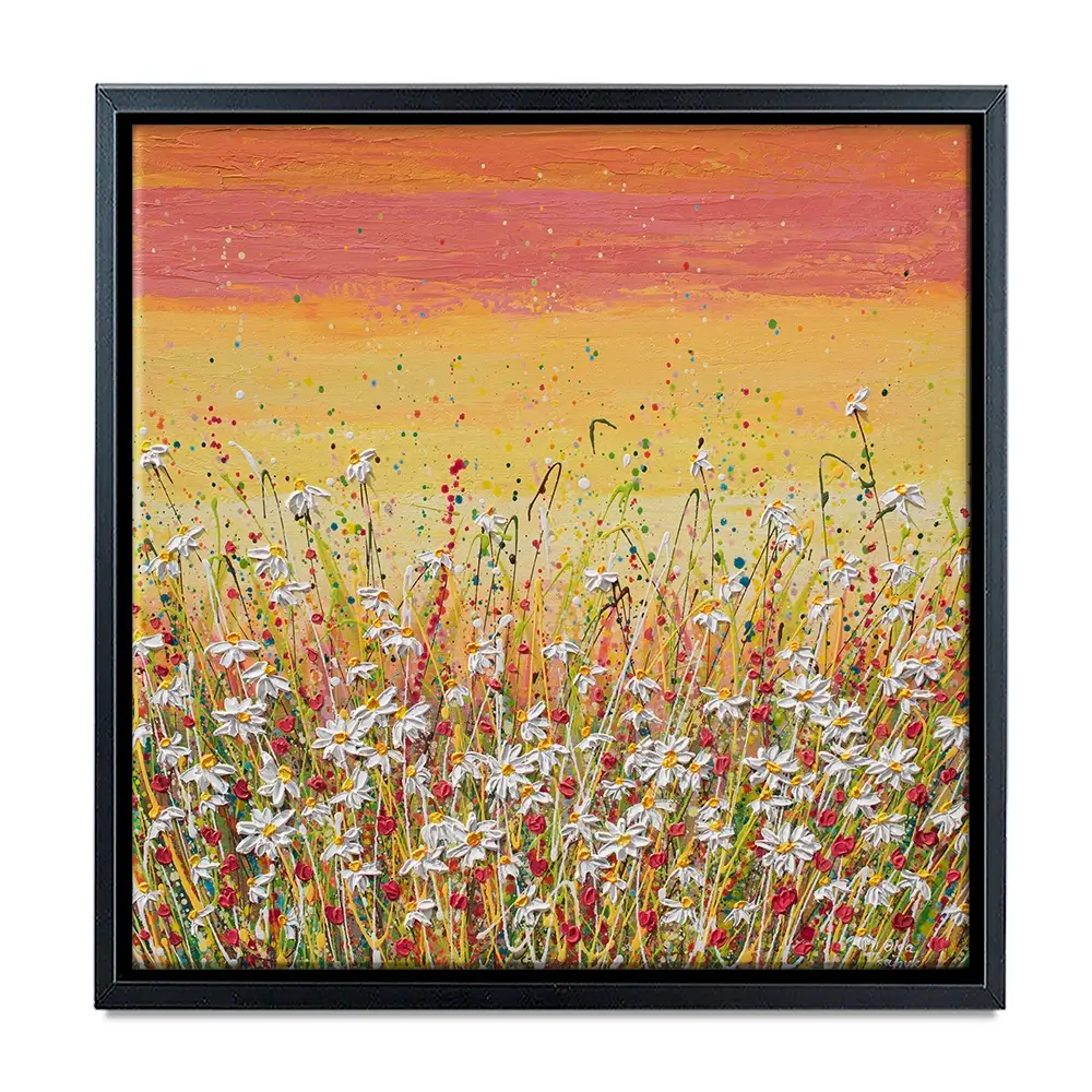 Daisies At Sunset Canvas Print Daisies At Sunset Canvas Print wall art product Olga Tkachyk