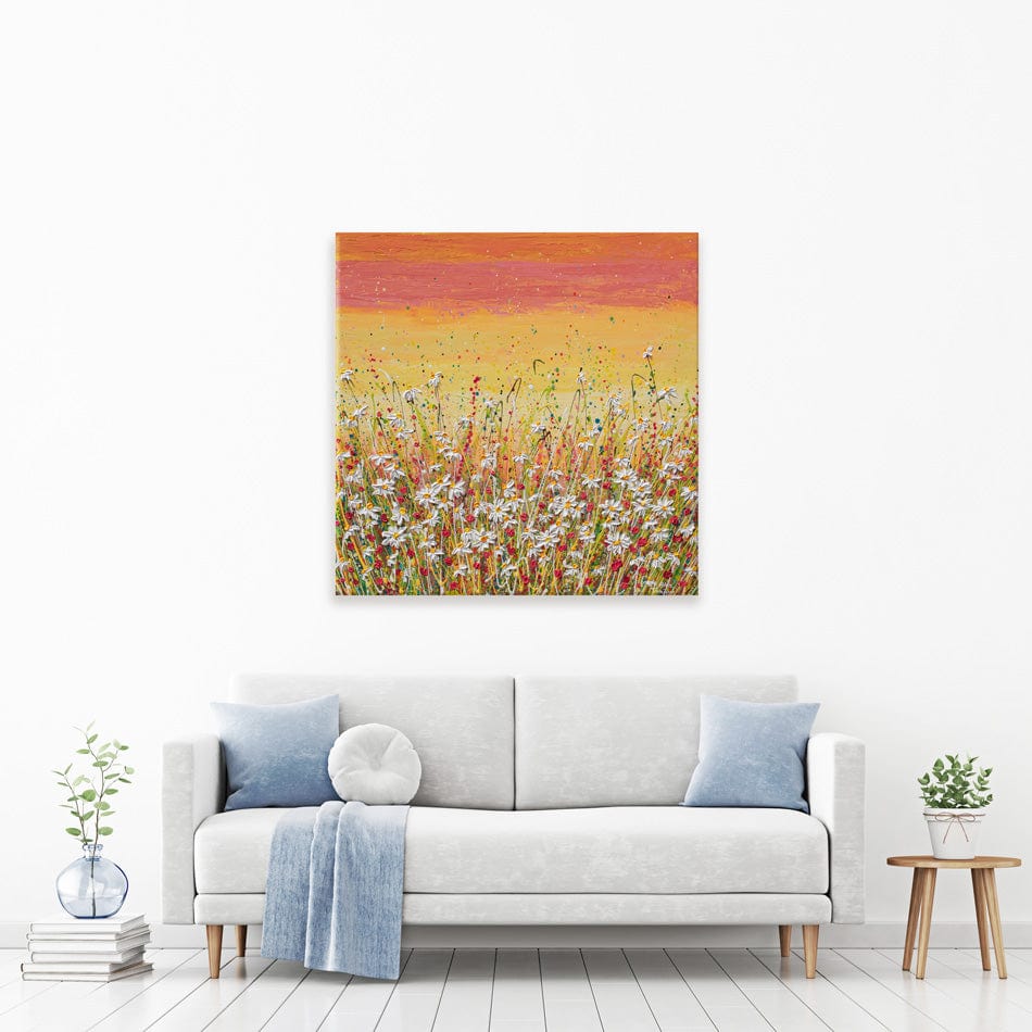 Daisies At Sunset Canvas Print wall art product Olga Tkachyk