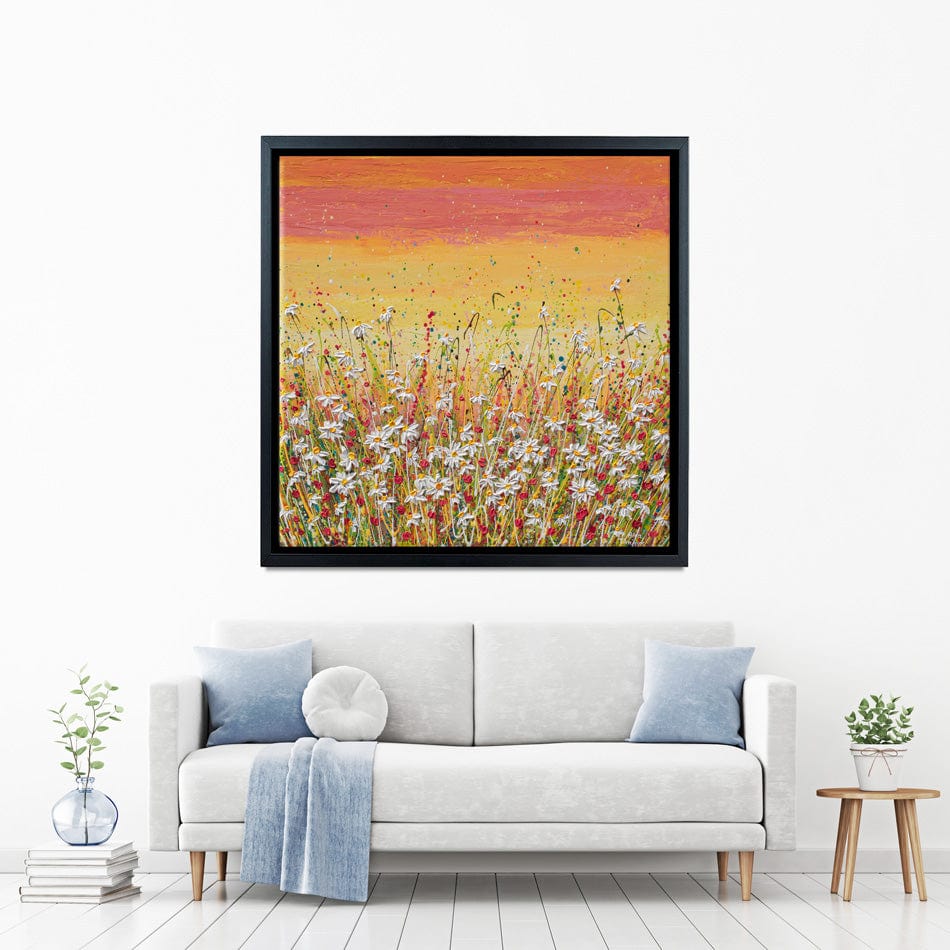 Daisies At Sunset Canvas Print wall art product Olga Tkachyk