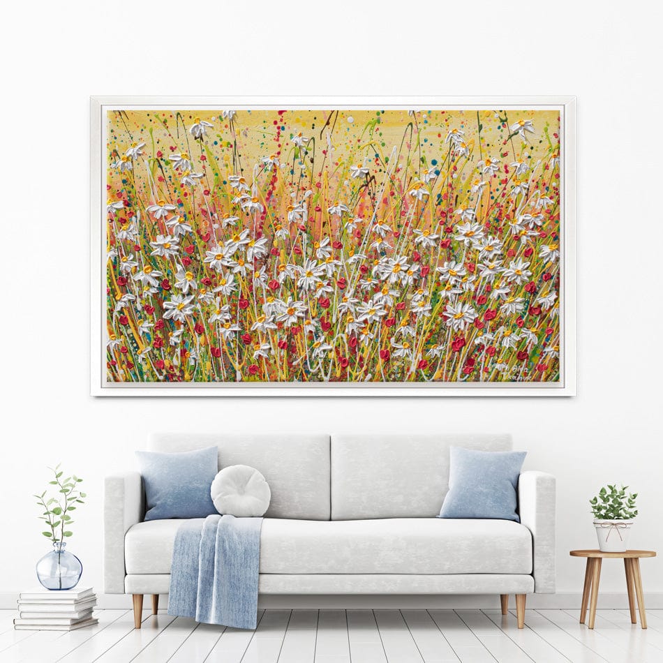 Daisies At Sunset Canvas Print wall art product Olga Tkachyk