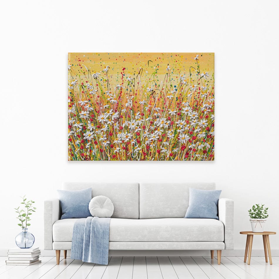 Daisies At Sunset Canvas Print wall art product Olga Tkachyk