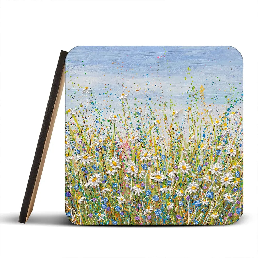 Daisies In July Coaster Set Daisies In July Coaster Set wall art product Olga Tkachyk