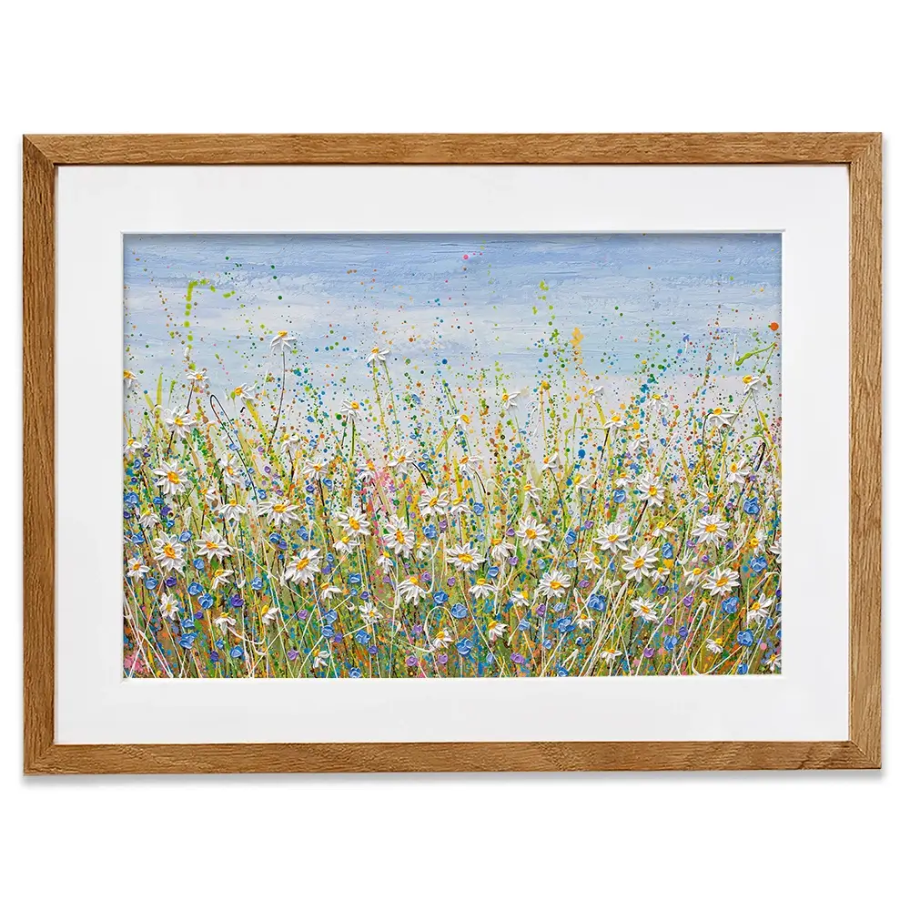 Daisies In July Framed Art Print Daisies In July Framed Art Print wall art product Olga Tkachyk
