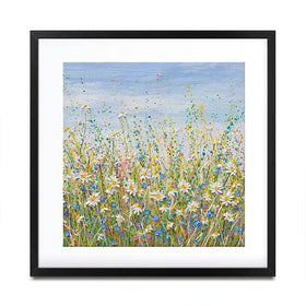 Daisies In July Square Framed Art Print Daisies In July Square Framed Art Print wall art product Olga Tkachyk