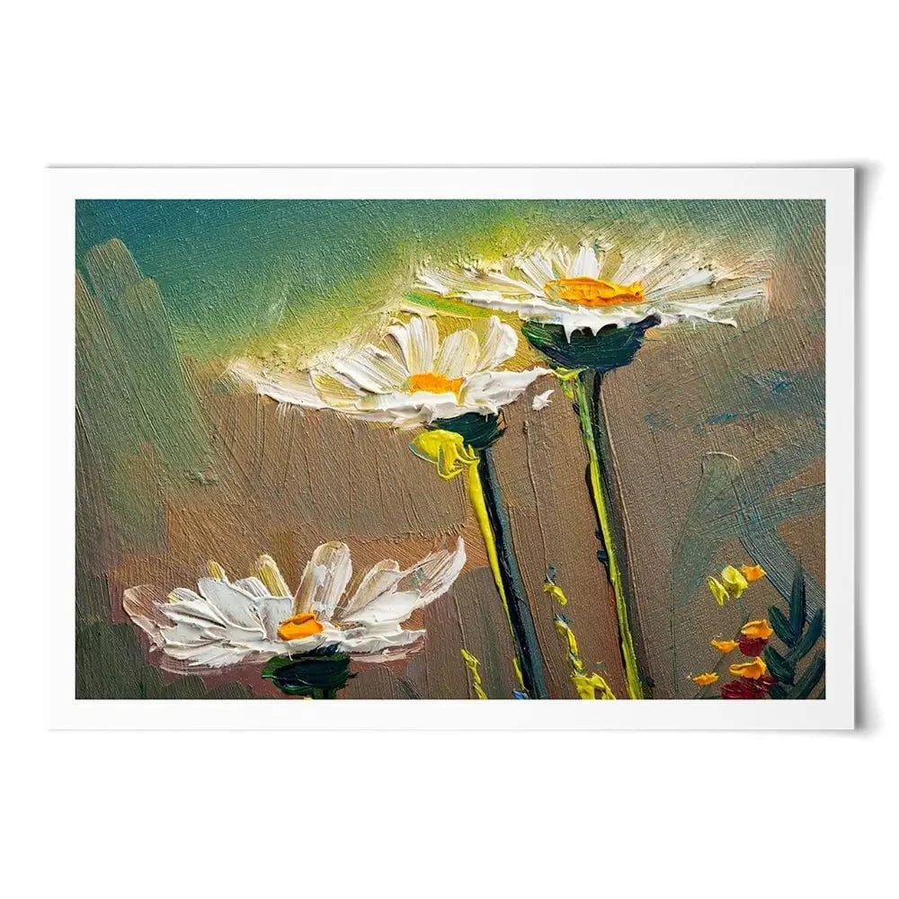 Daisy Oil Painting Art Print Daisy Oil Painting Art Print wall art product S-BELOV / Shutterstock