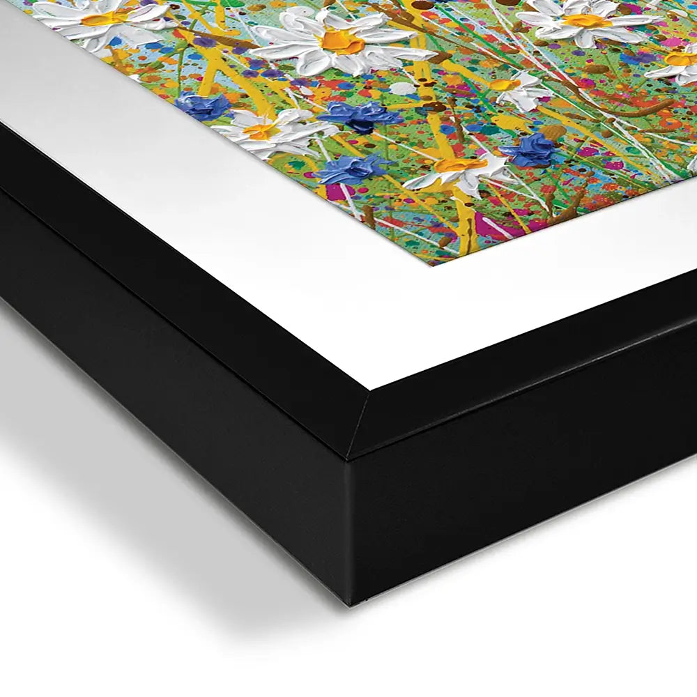 Daisy Splash Square Framed Art Print Daisy Splash Square Framed Art Print wall art product Olga Tkachyk