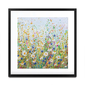 Daisy Splash Square Framed Art Print Daisy Splash Square Framed Art Print wall art product Olga Tkachyk