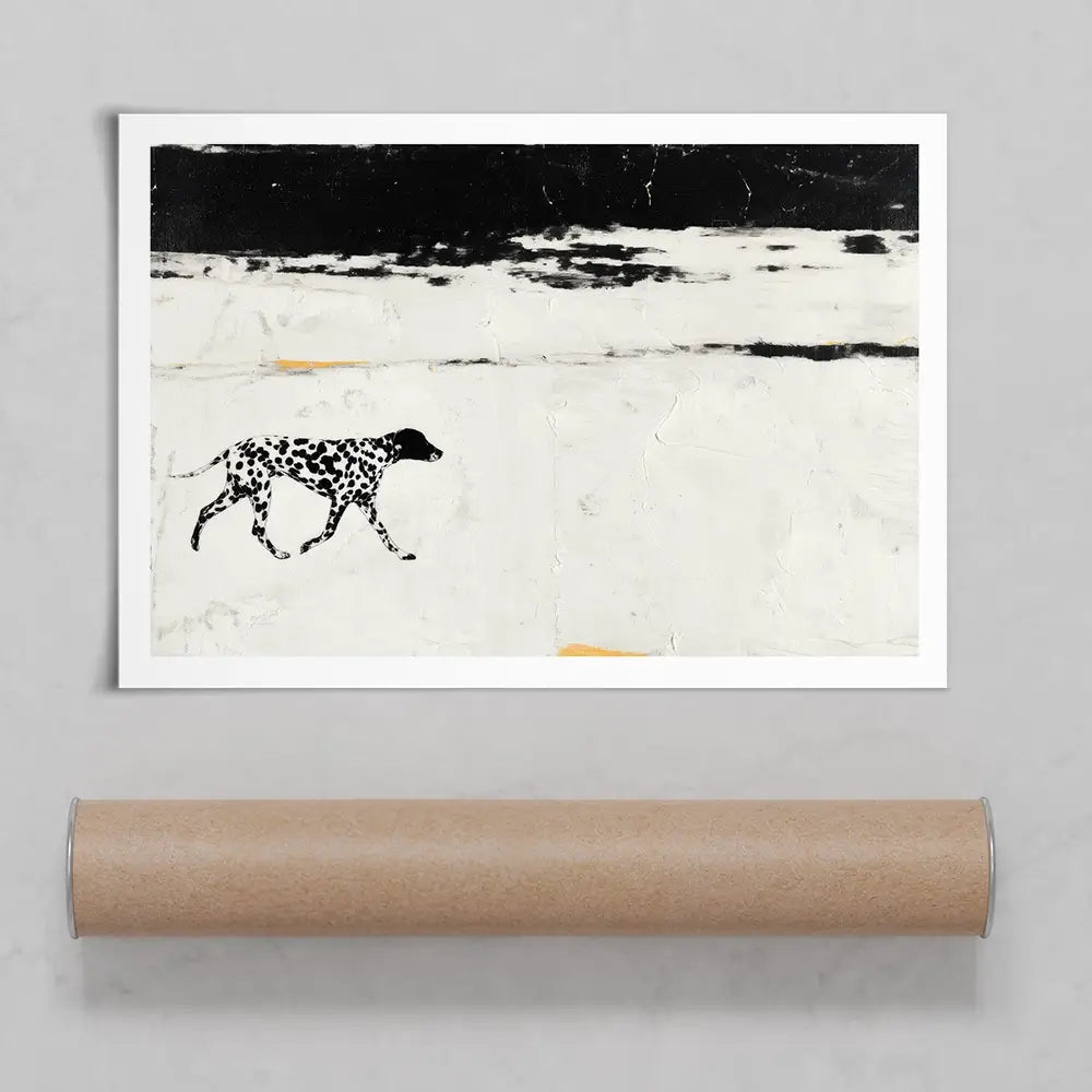 Dalmation On The Shore Art Print Dalmation On The Shore Art Print wall art product Chromatic Storm Studio