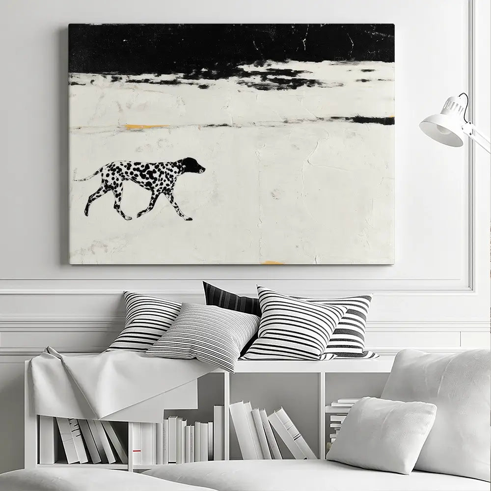 Dalmation On The Shore Canvas Print Dalmation On The Shore Canvas Print wall art product Chromatic Storm Studio